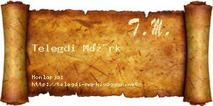 Telegdi Márk névjegykártya